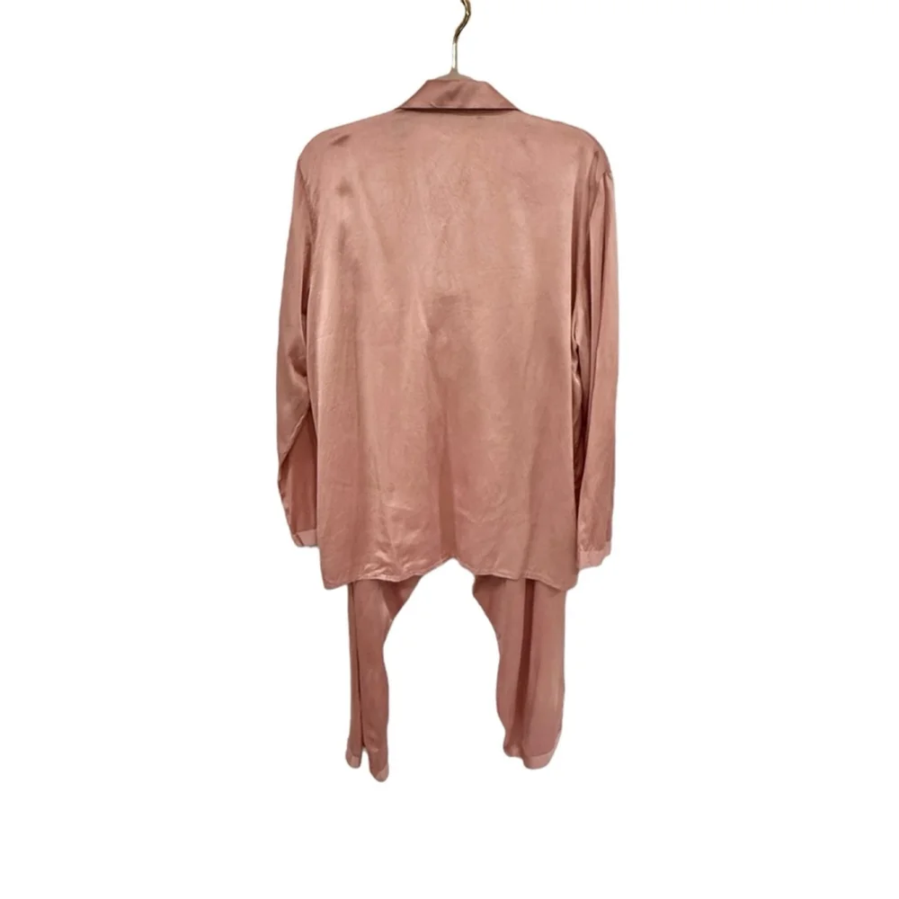 Lilysilk Women's Pink 22 Momme Mulberry Silk Pajamas Set Full Length - XL - Picture 6 of 17